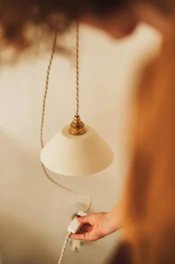 Sélection M Baladeuse Lisette en grès chamotté ivoire et vert de gris Discount