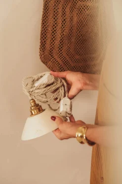 Sélection M Baladeuse Lisette en grès chamotté ivoire et vert de gris Discount