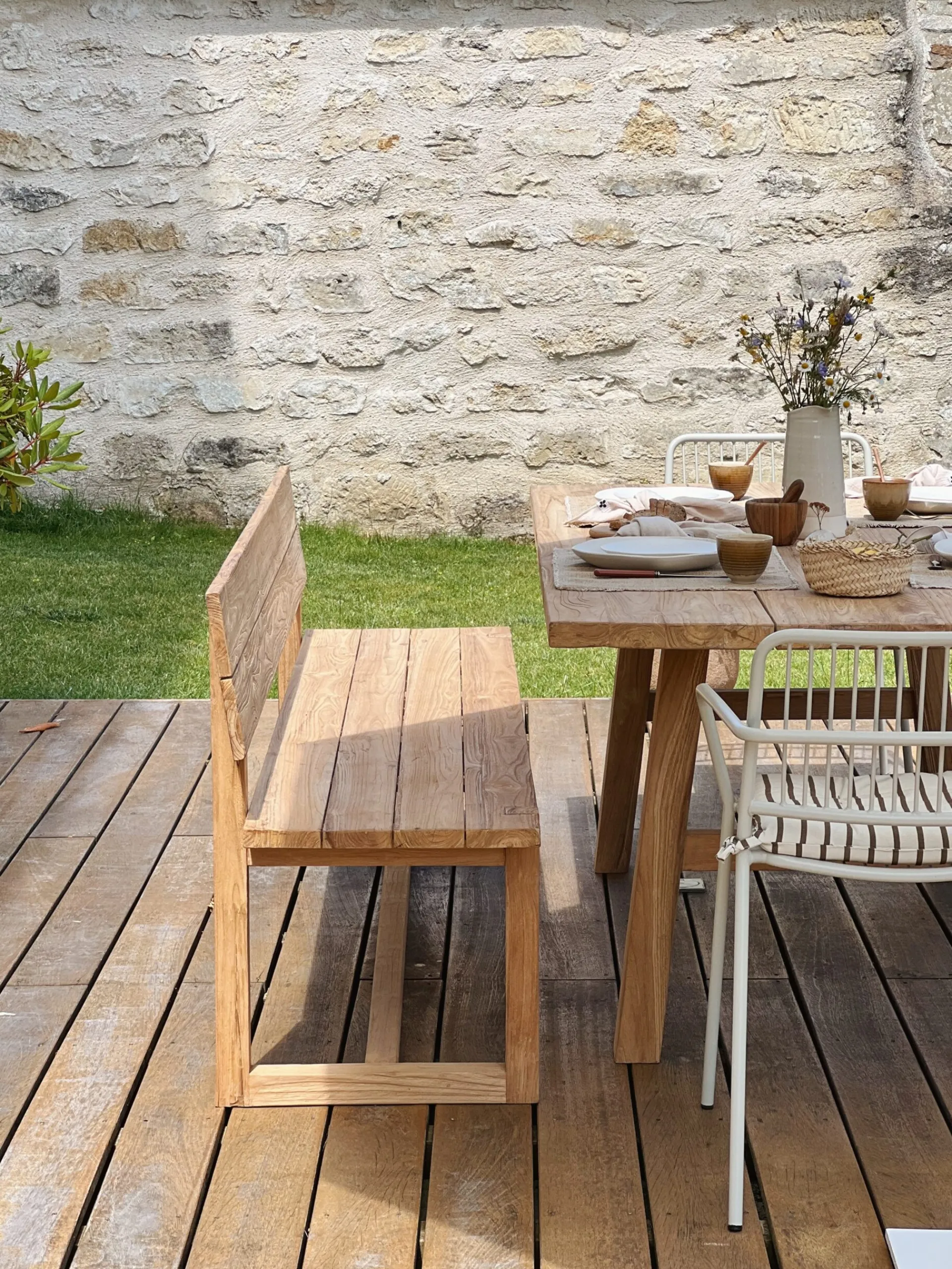 Sélection M Banc d’exterieur en teck Hot