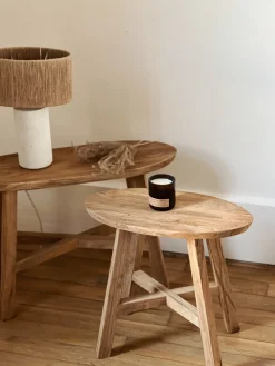 Sélection M Banc en teck recyclé ovale 50/70cm Discount