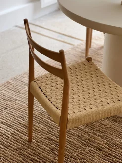 Sélection M Chaise en bois de frêne et assise tressée