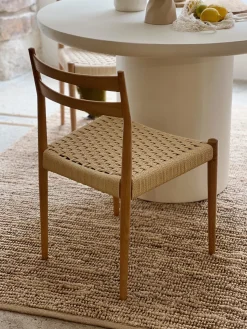 Sélection M Chaise en bois de frêne et assise tressée