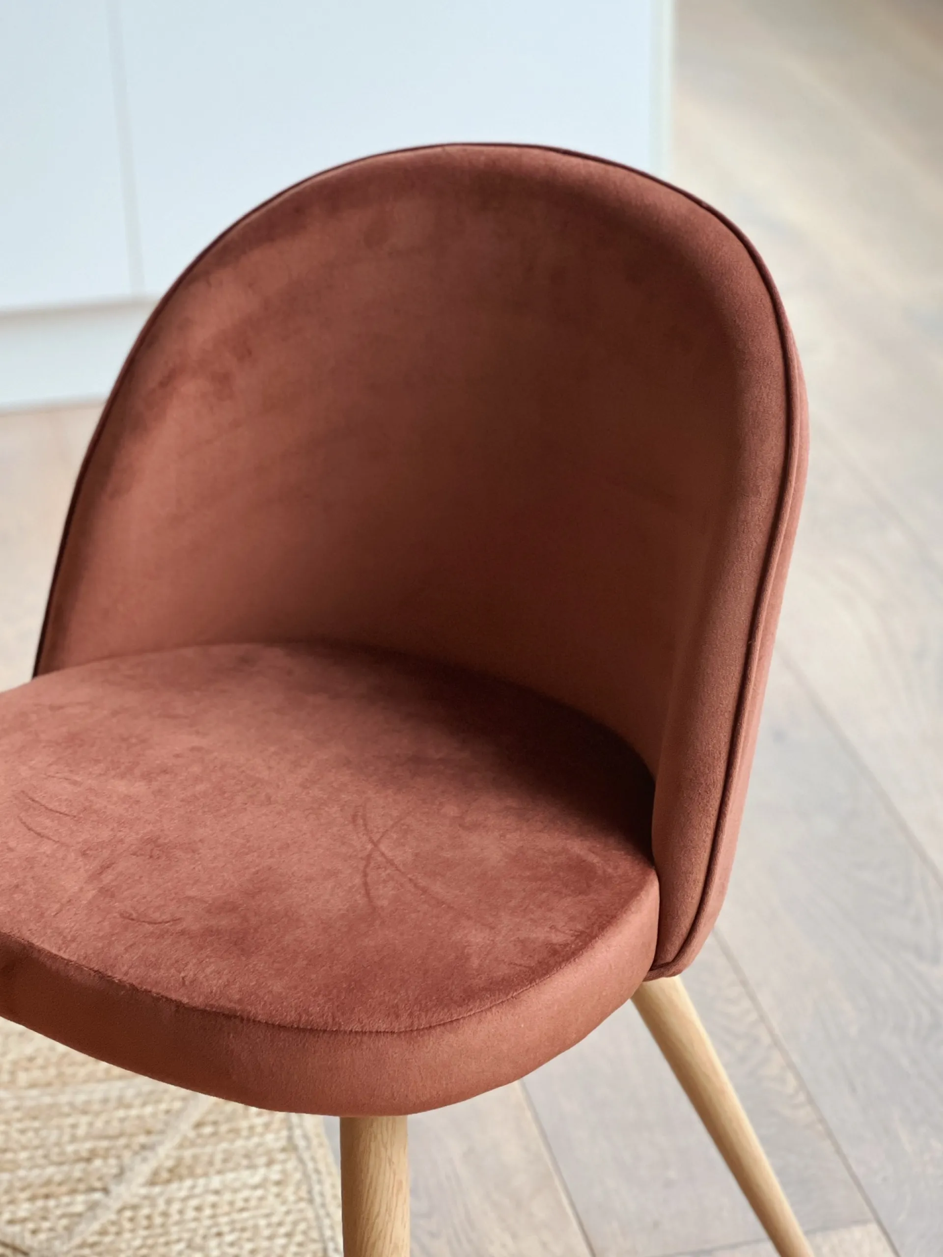 Sélection M Chaise Velours Terracotta Discount