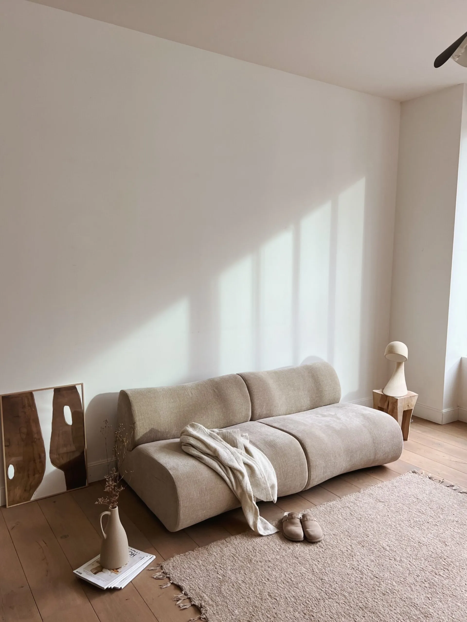 Sélection M Chauffeuse en velours marron / beige Discount