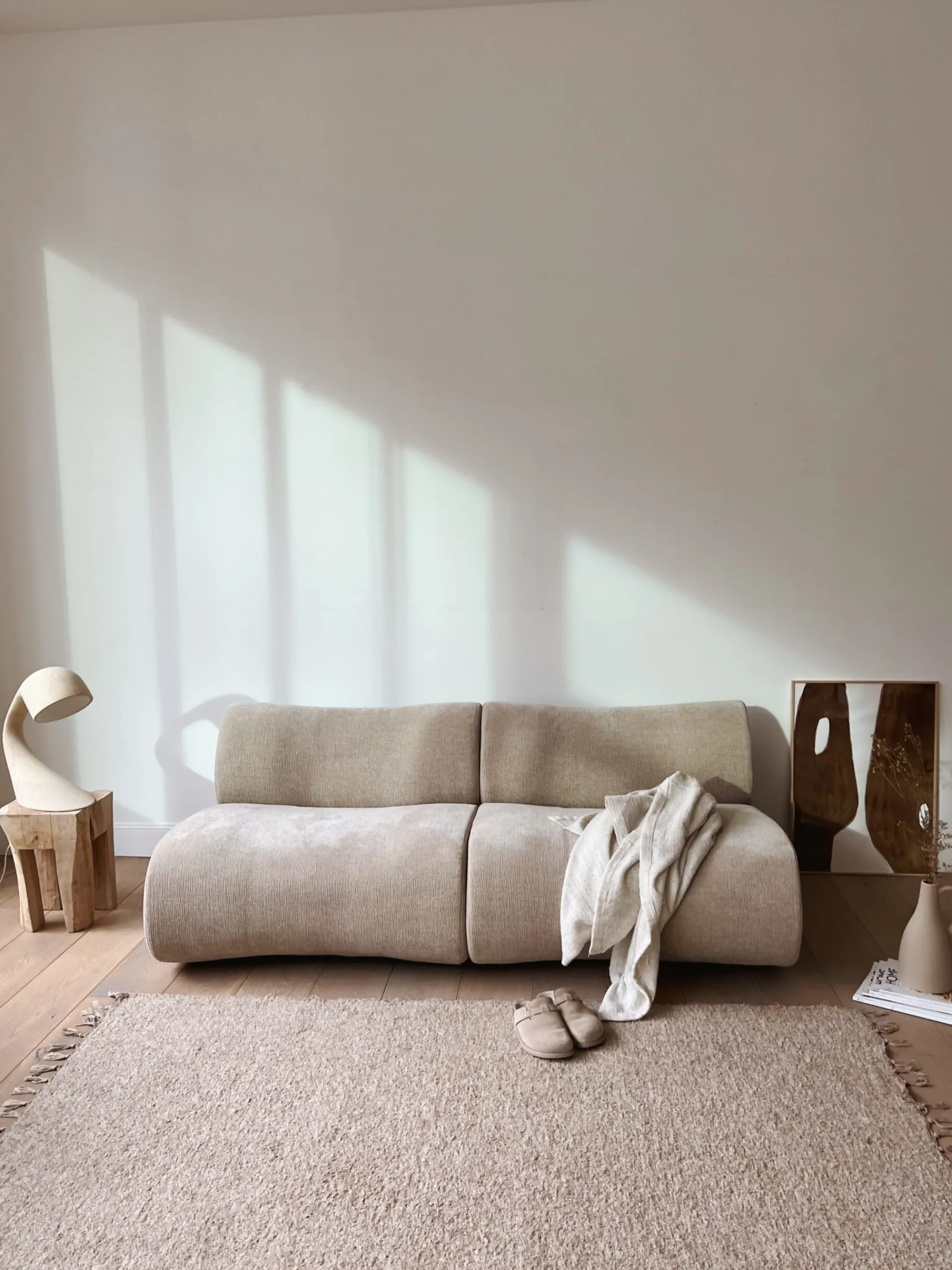 Sélection M Chauffeuse en velours marron / beige Discount