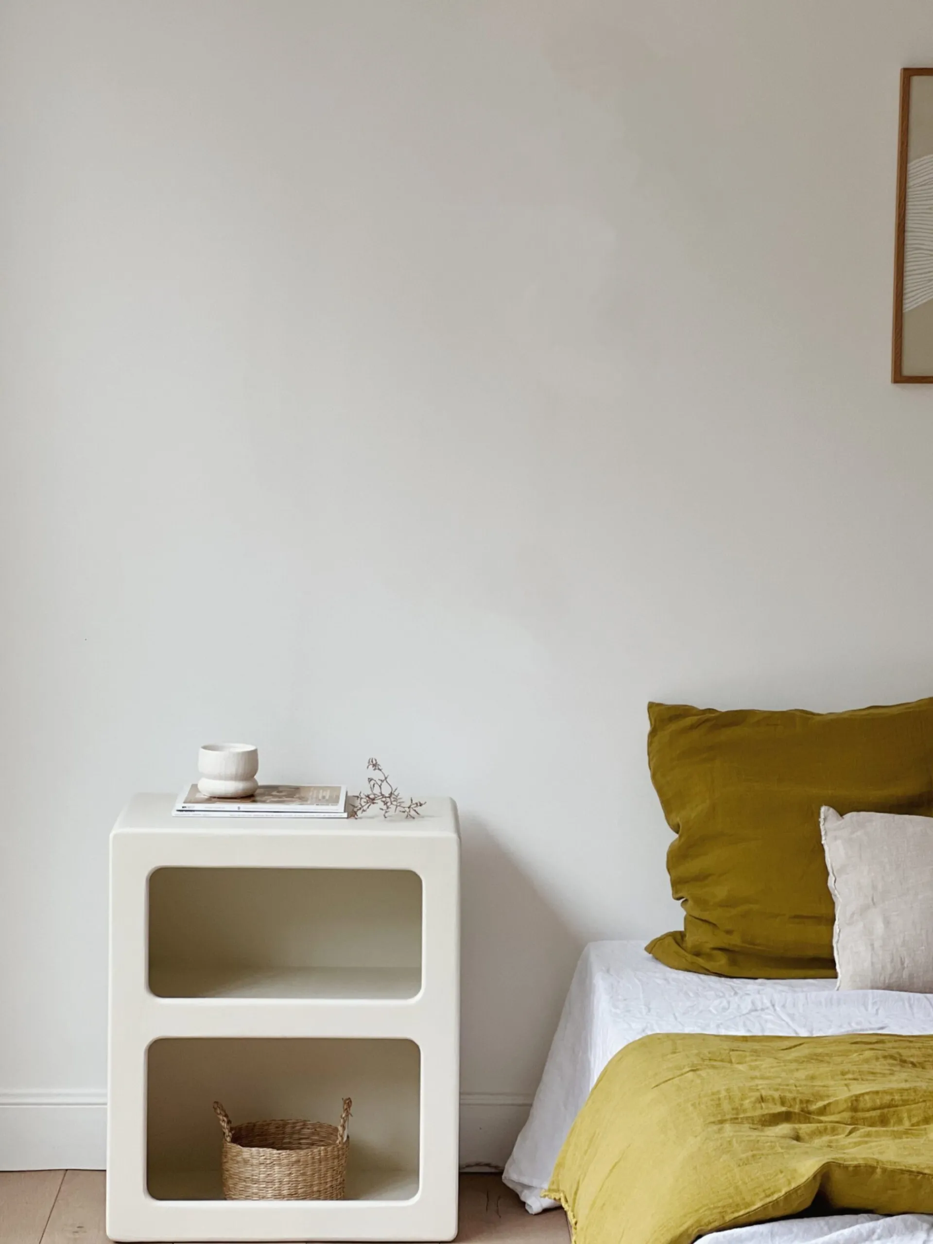 Sélection M Chevet effet béton ciré blanc cassé New