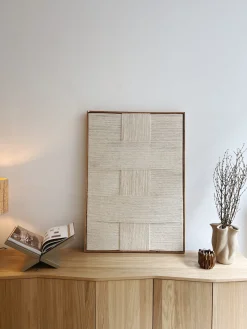 Sélection M Déco murale en laine et bois de manguier New