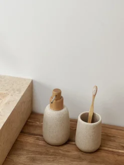 Sélection M Distributeur de savon grès/frêne Hot