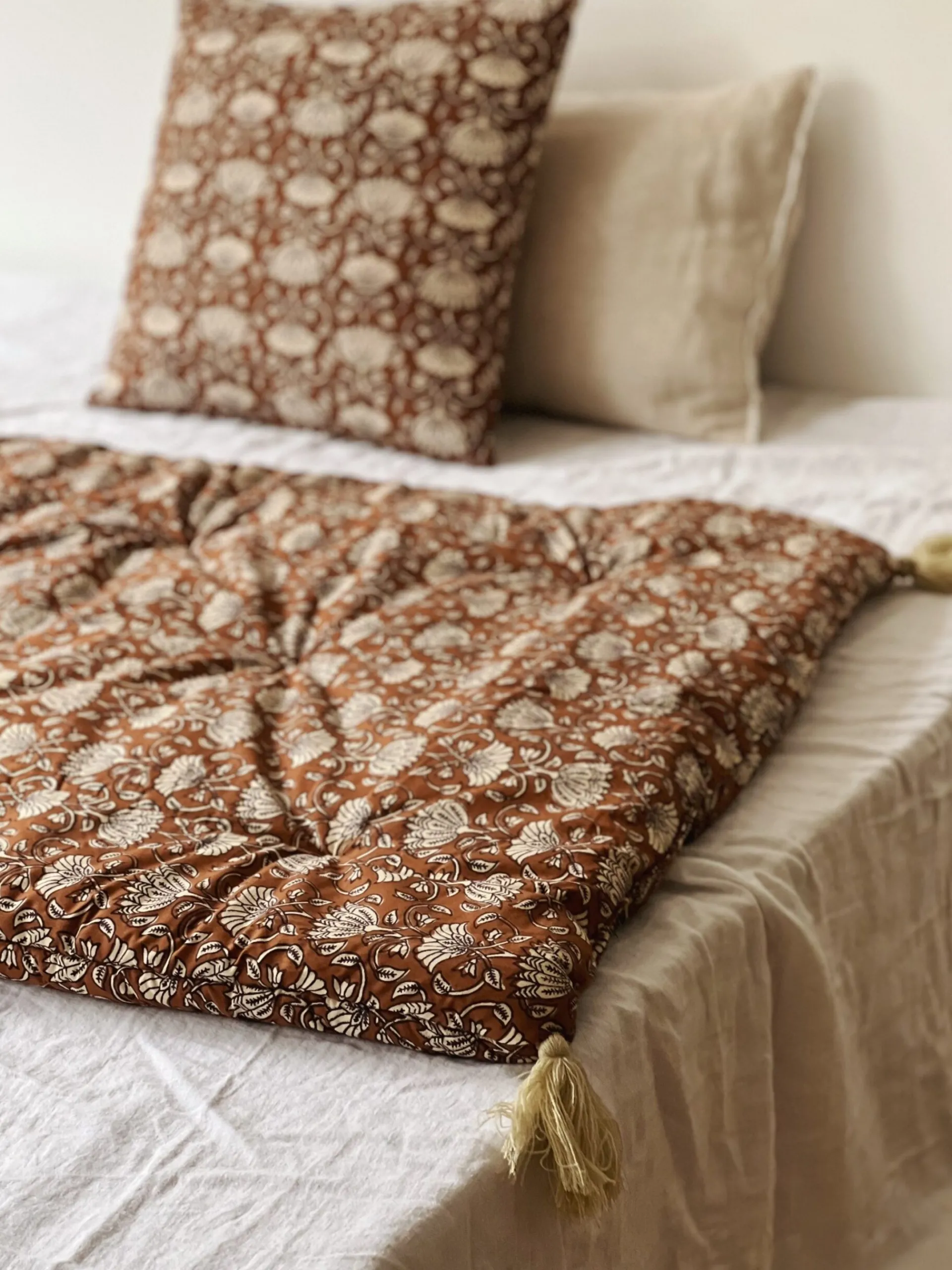 Sélection M Edredon imprimé brun Online