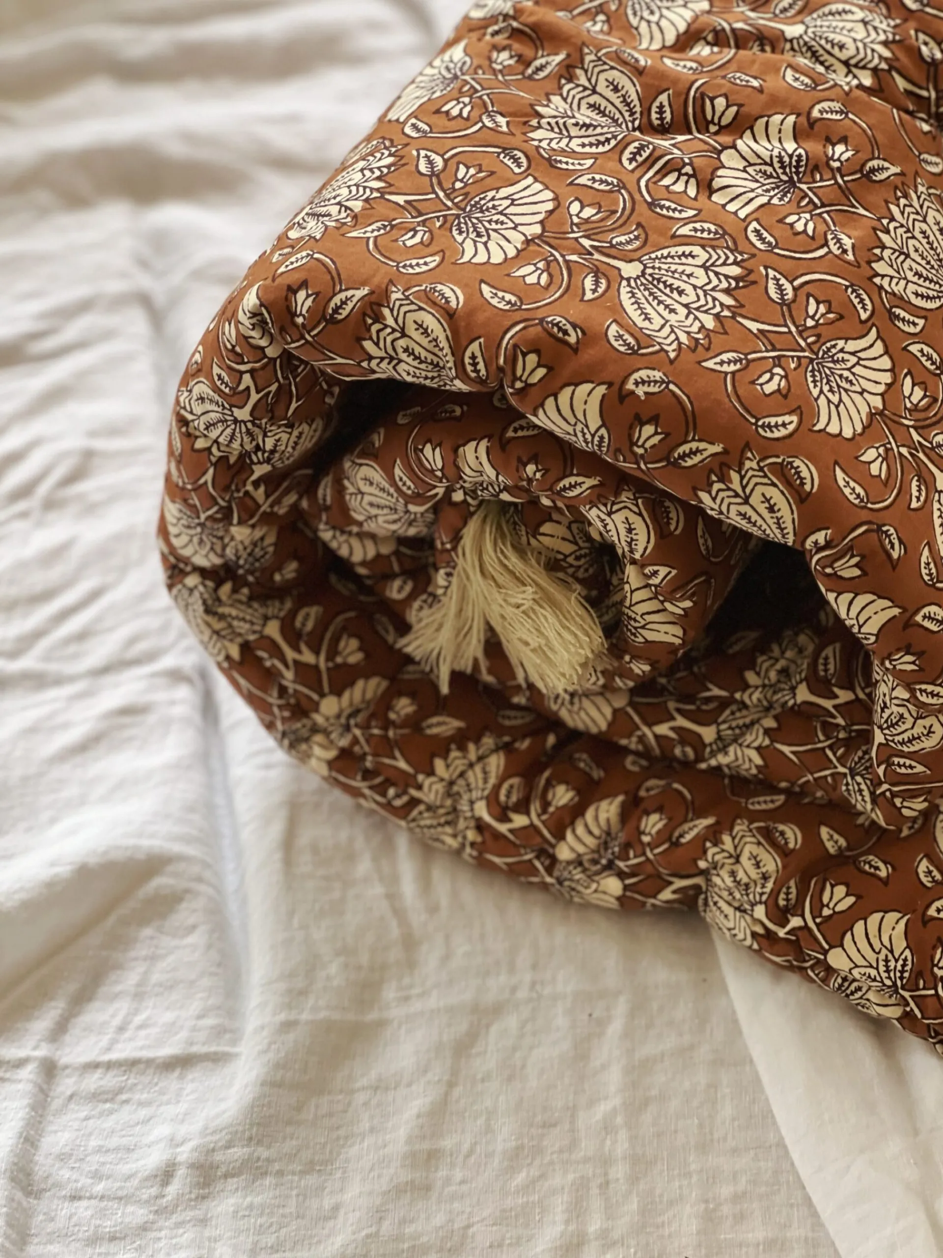 Sélection M Edredon imprimé brun Online