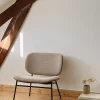 Sélection M Fauteuil beige et bois Aki Hot