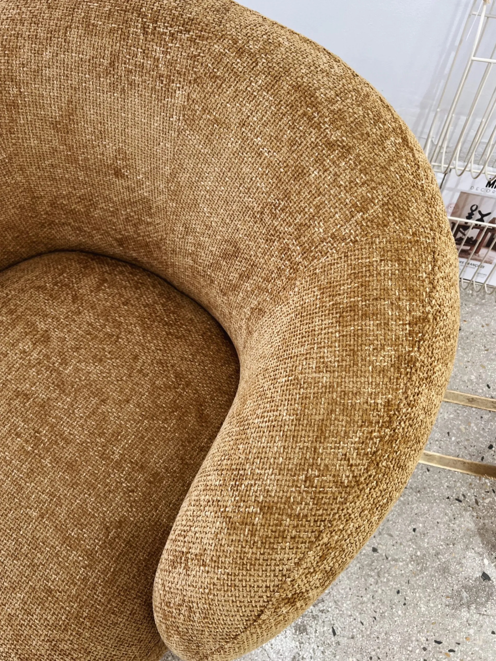 Sélection M Fauteuil club tissu chiné bronze Best