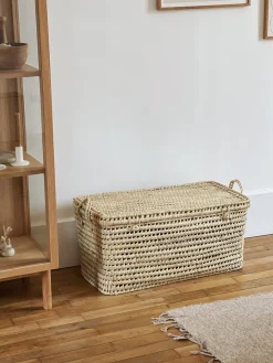 Sélection M Grand coffre de rangement en feuille de palmier