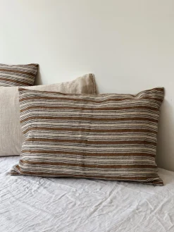 Sélection M Housse de coussin en lin rayé Outlet
