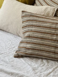 Sélection M Housse de coussin en lin rayé Outlet