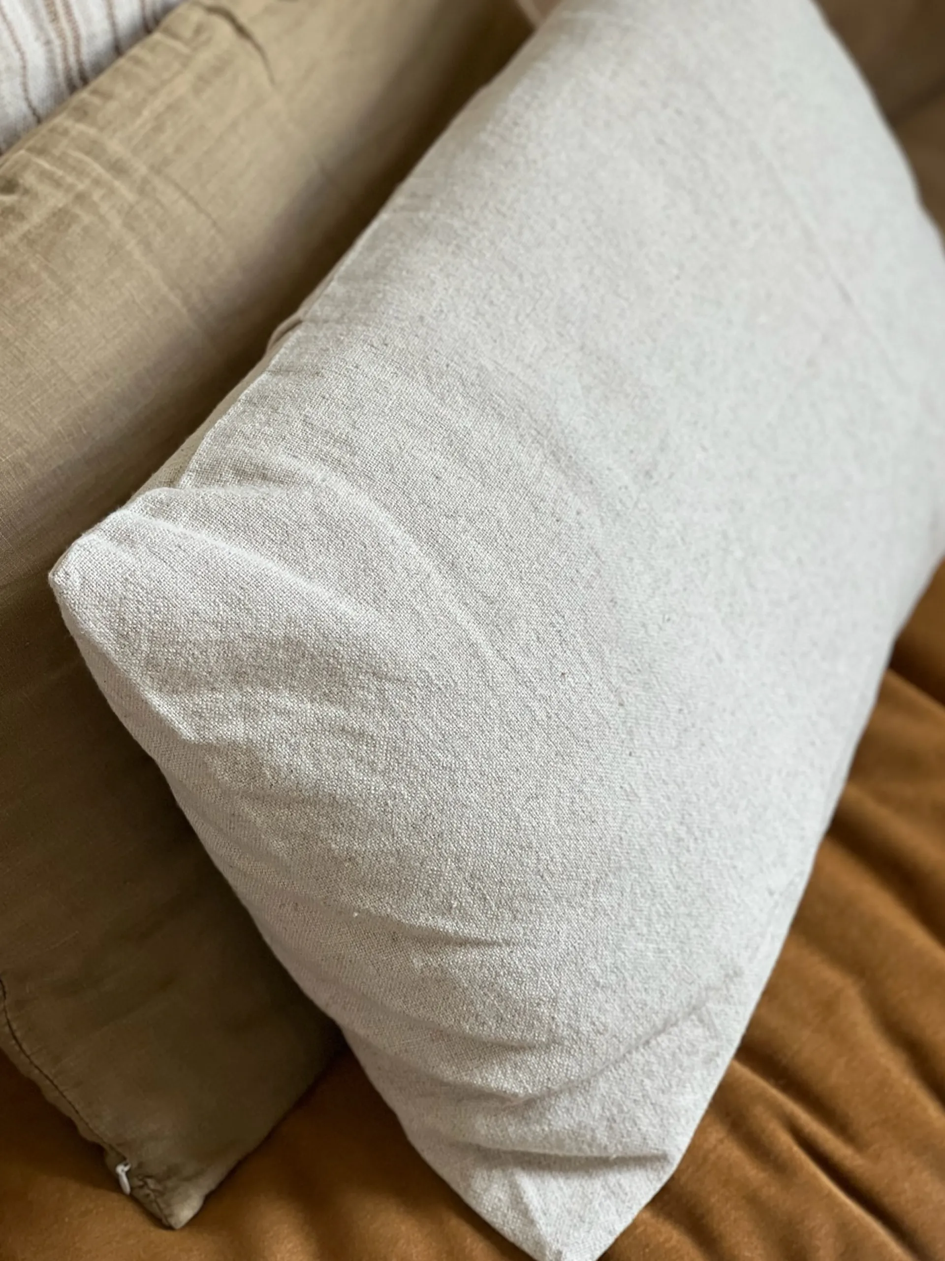 Sélection M Housse de coussin lin et coton naturel Hot