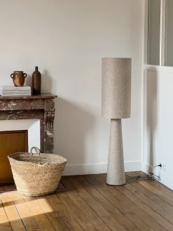 Sélection M Lampadaire en lin naturel Discount