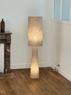 Sélection M Lampadaire en lin naturel Discount