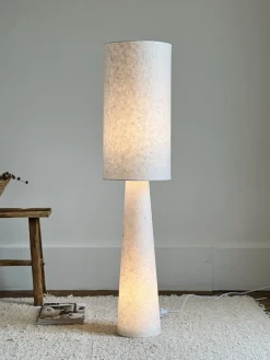 Sélection M Lampadaire en papier mâché blanc