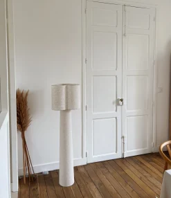 Sélection M Lampadaire Rosa en toile beige Outlet