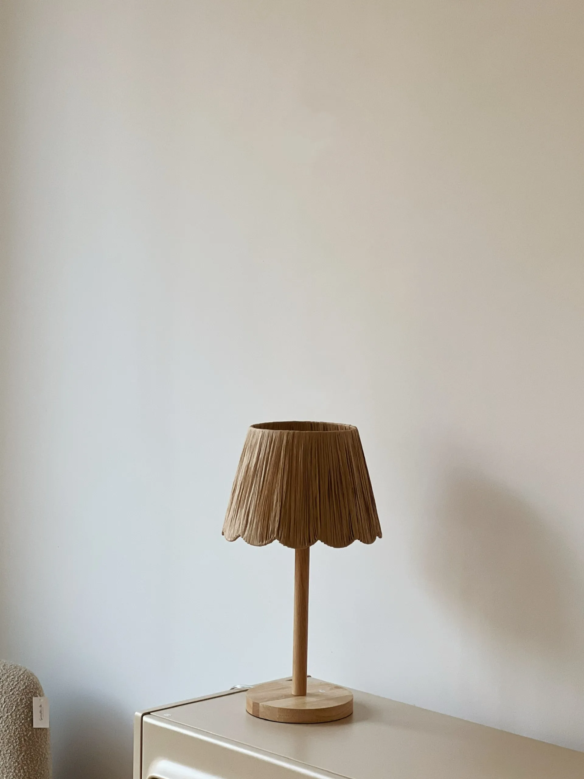 Sélection M Lampe à poser bois et raphia Frida Sale