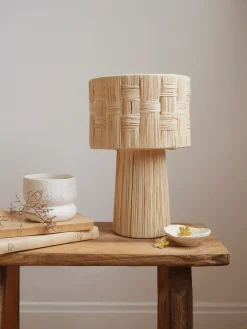 Sélection M Lampe à poser en raphia