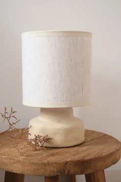 Sélection M Lampe de table de chevet céramique / lin