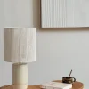 Sélection M Lampe en grès “Isaure” avec abat jour tissé écru Clearance