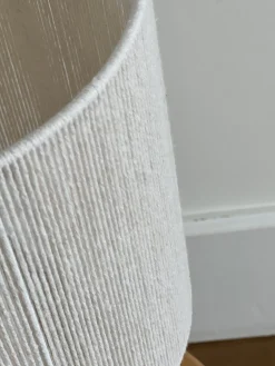 Sélection M Lampe en grès “Isaure” avec abat jour tissé écru Clearance