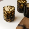 Sélection M Lot de 6 gobelets Léopard en verre ambré Sale