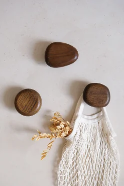 Sélection M Lot de 3 patères murales en bois New