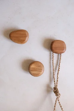 Sélection M Lot de 3 patères murales en bois New