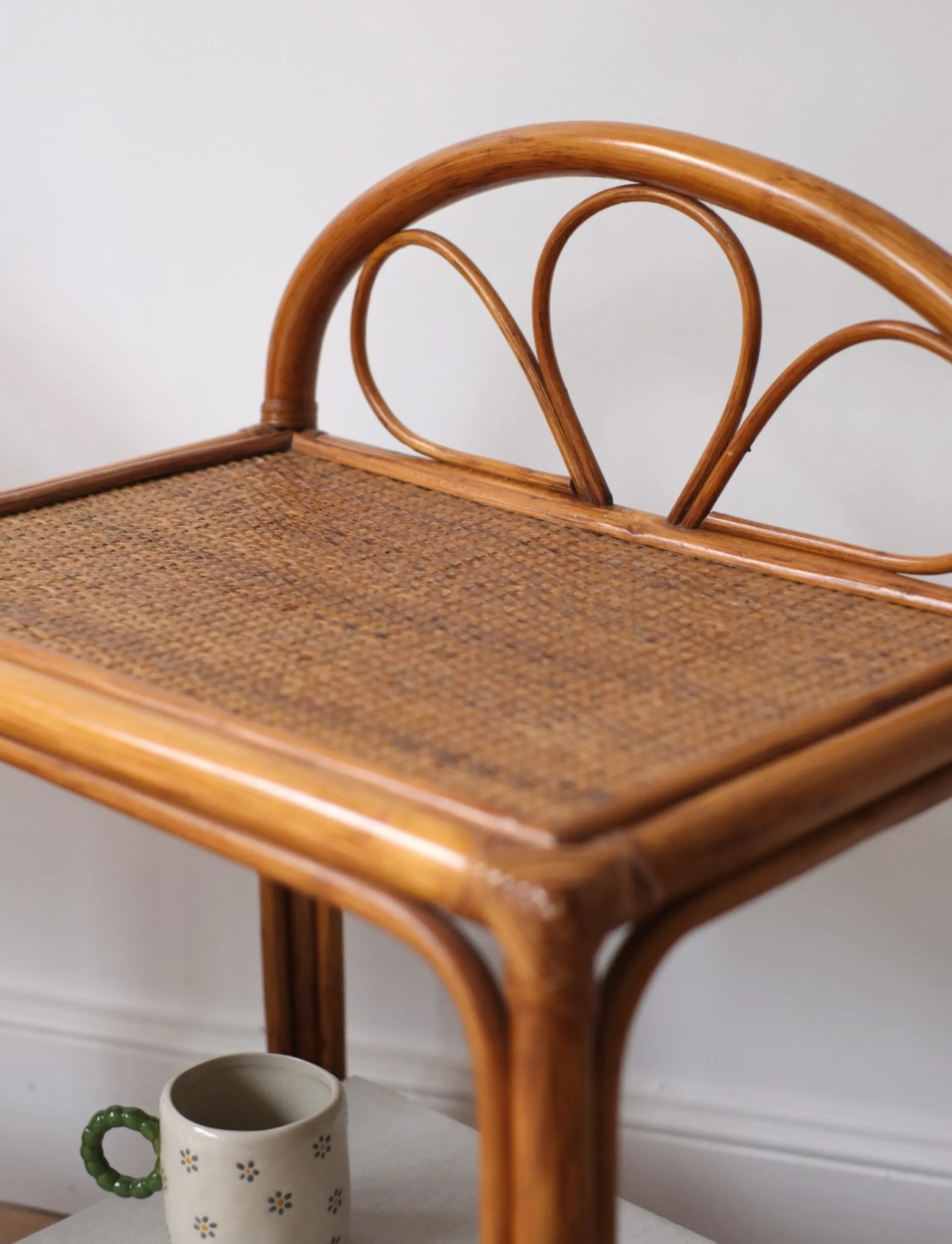 Sélection M Paire de chevets vintage en rotin Outlet