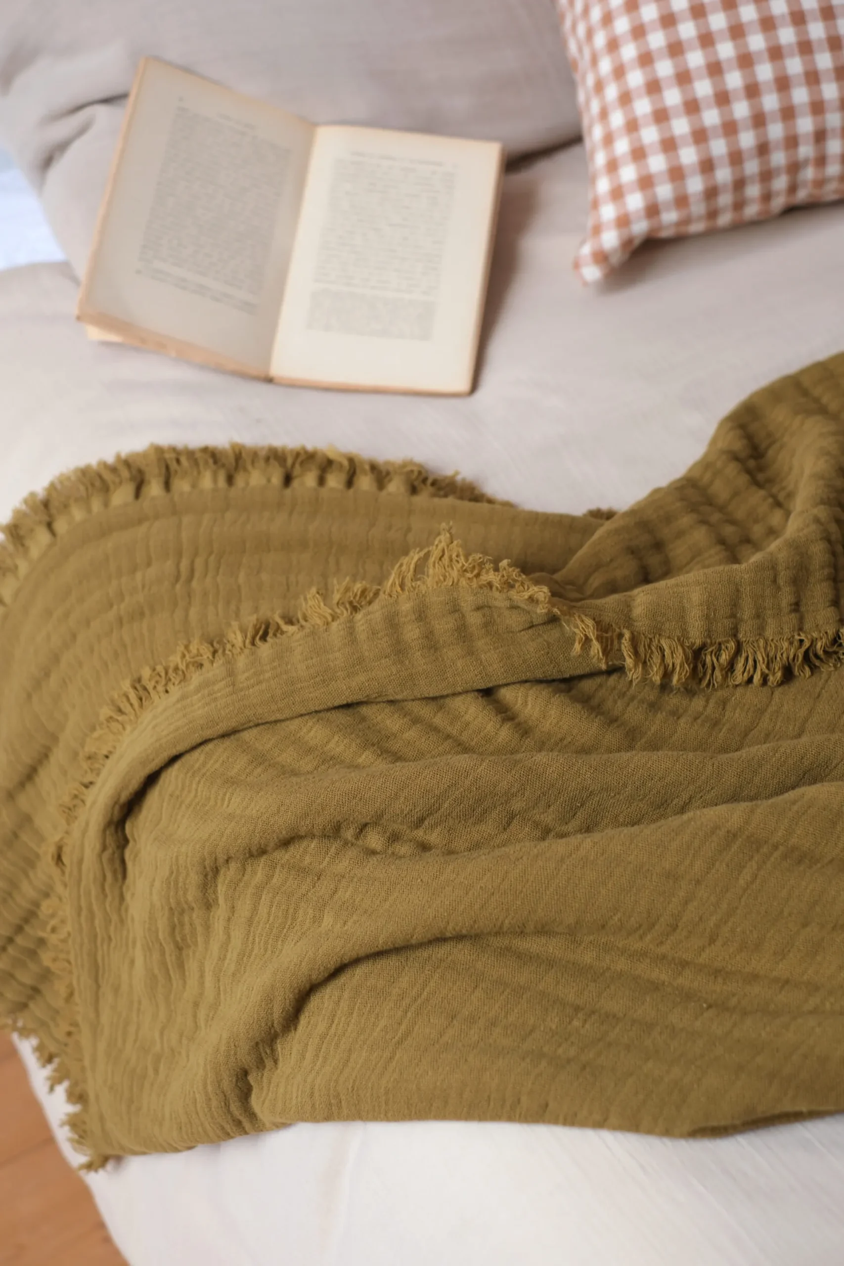 Sélection M Plaid en coton naturel Clearance