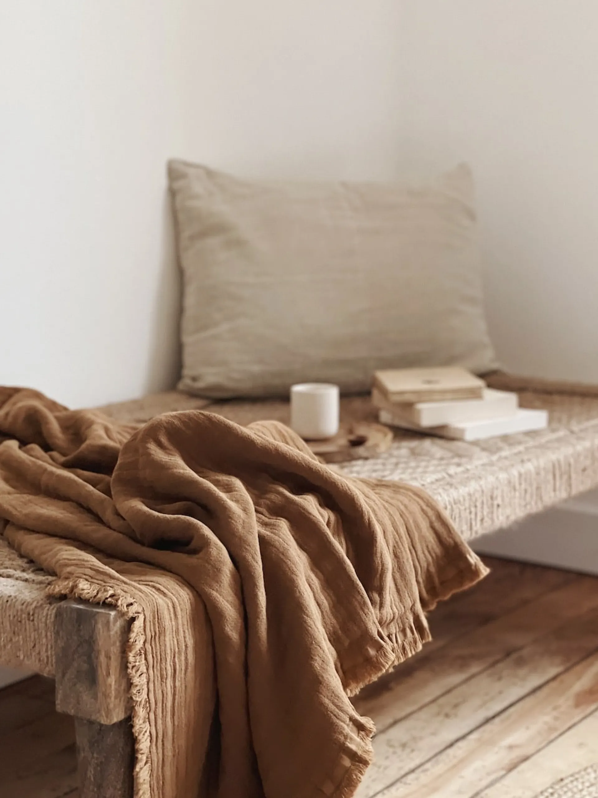 Sélection M Plaid en coton naturel Clearance