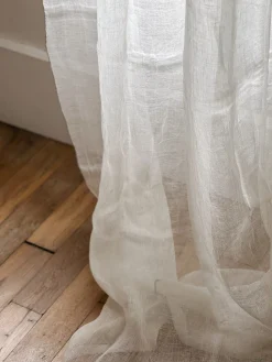 Sélection M Rideau voilage en lin lavé