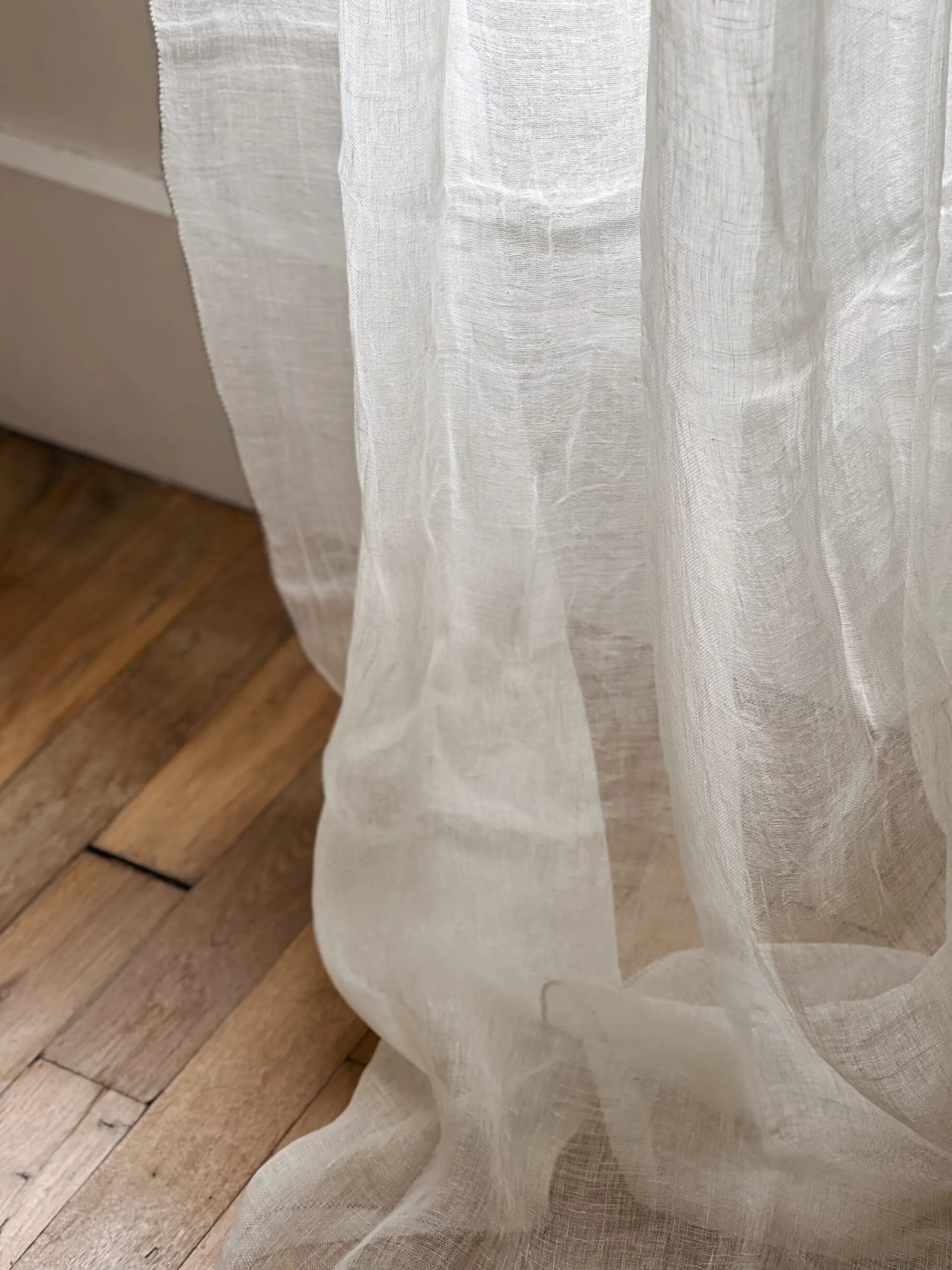 Sélection M Rideau voilage en lin lavé