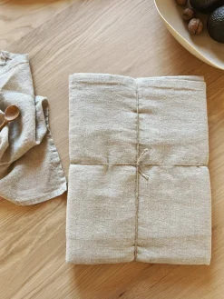 Sélection M Serviette de table en lin lavé