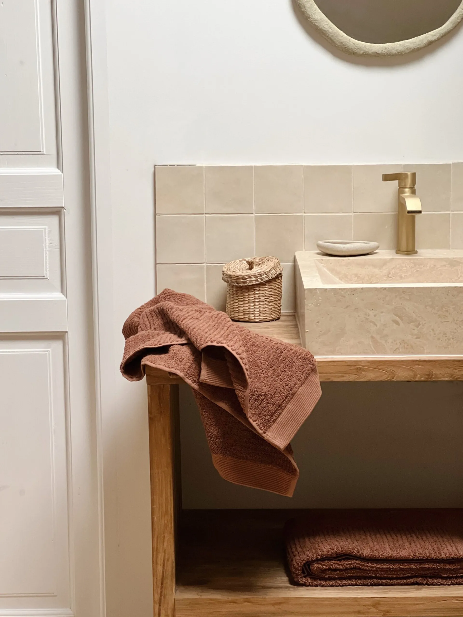 Sélection M Serviette de toilette terracotta