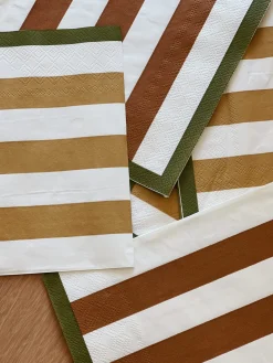 Sélection M Serviettes en papier rayées Sale