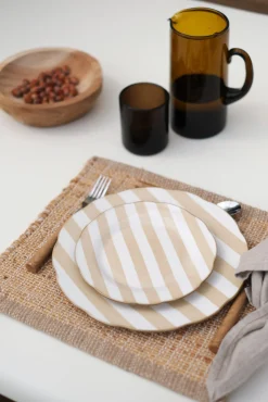 Sélection M Set de 4 assiettes rayées en porcelaine Best