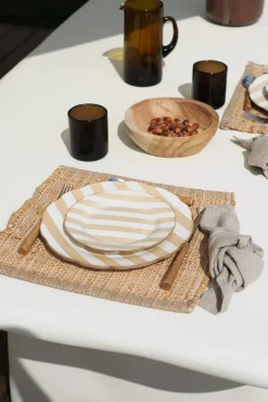 Sélection M Set de 4 assiettes rayées en porcelaine Best