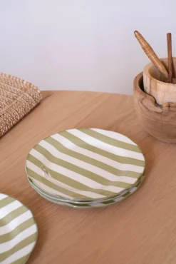 Sélection M Set de 4 assiettes rayées en porcelaine Best