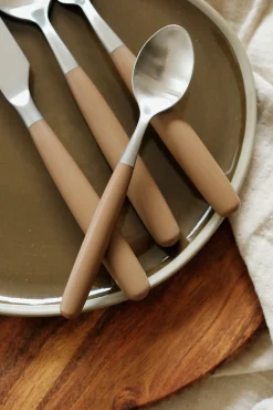 Sélection M Set de 16 couverts inox et marron Discount