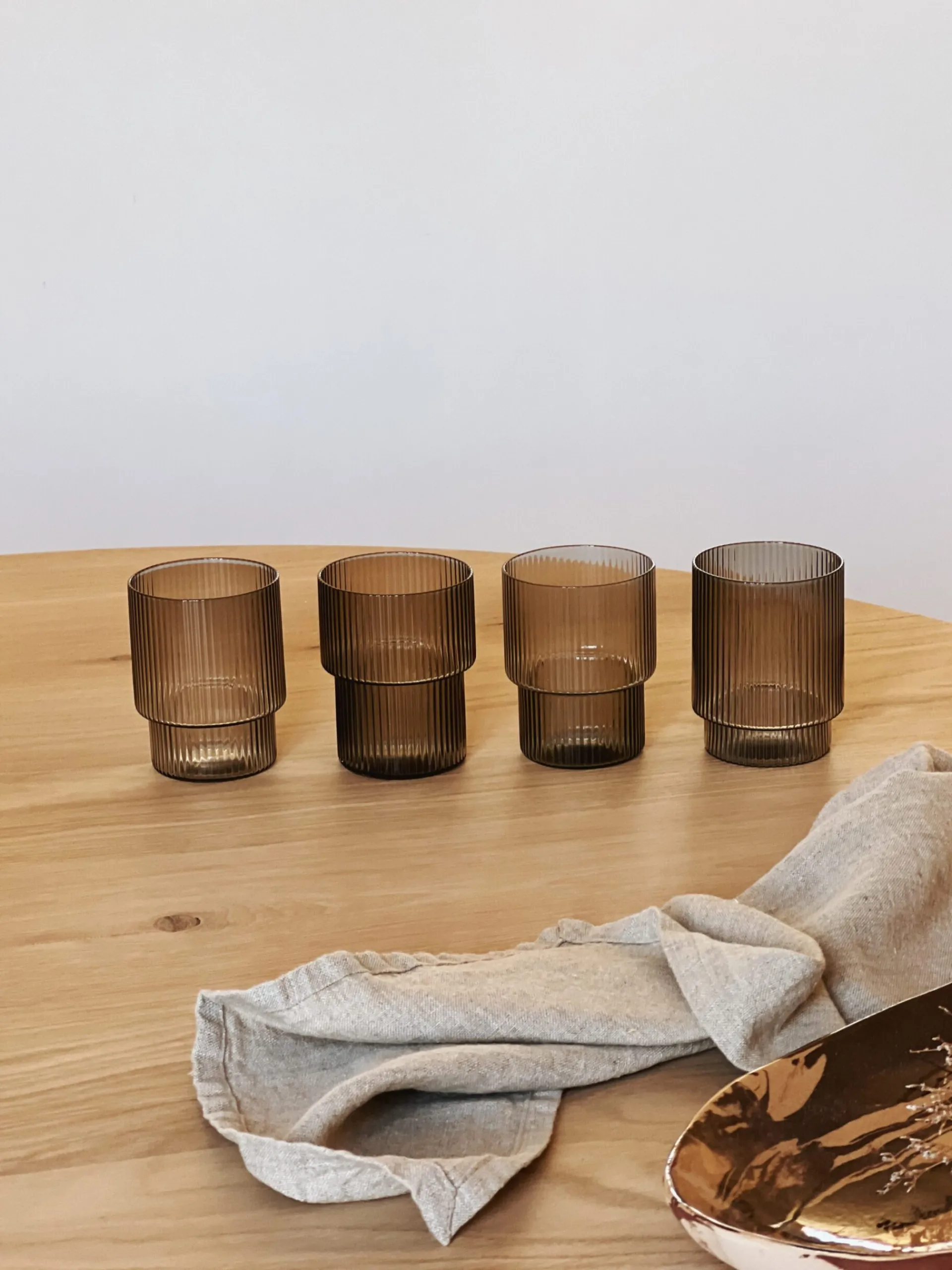 Sélection M Set de 4 verres fumé gris
