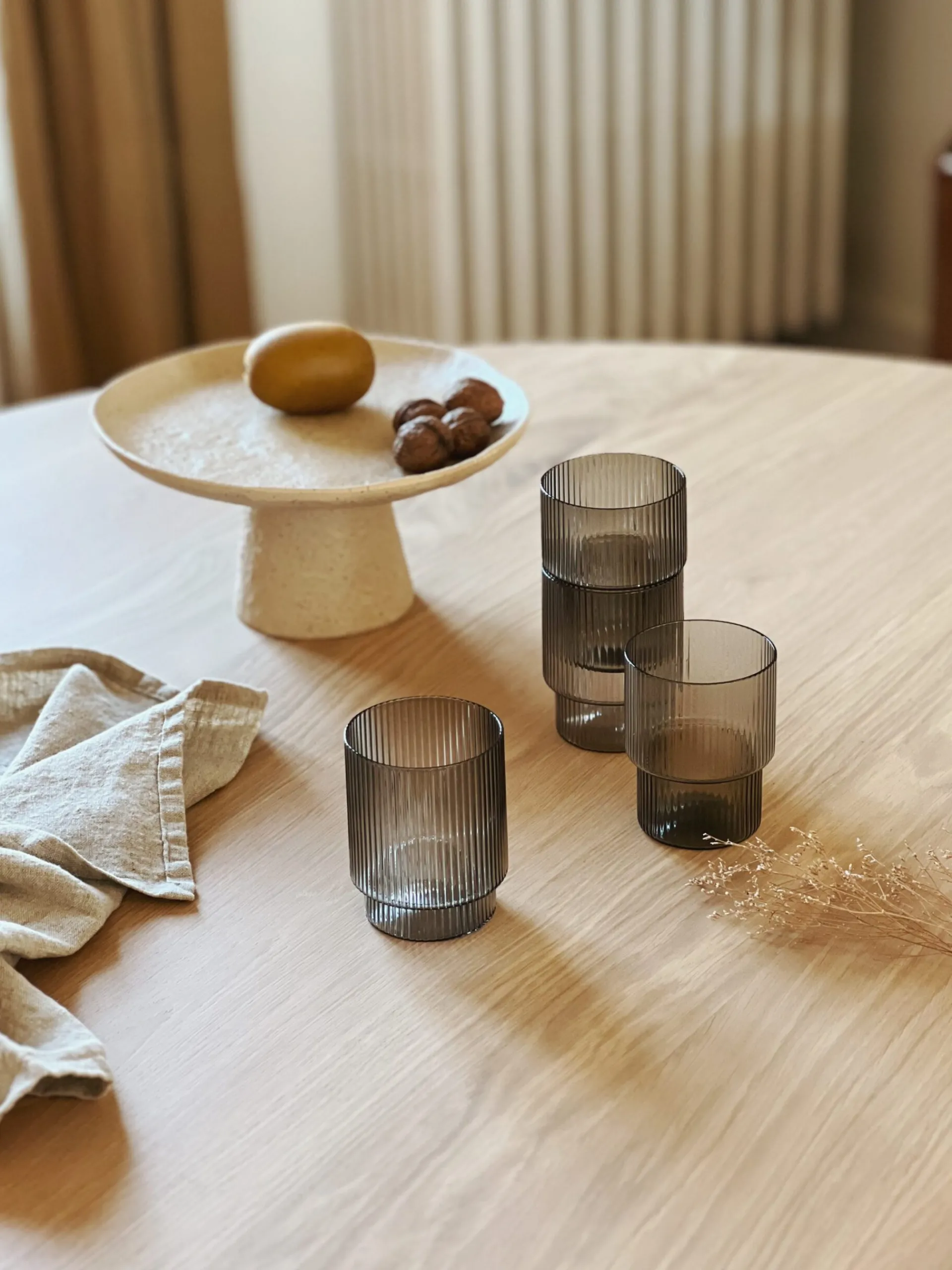Sélection M Set de 4 verres fumé gris