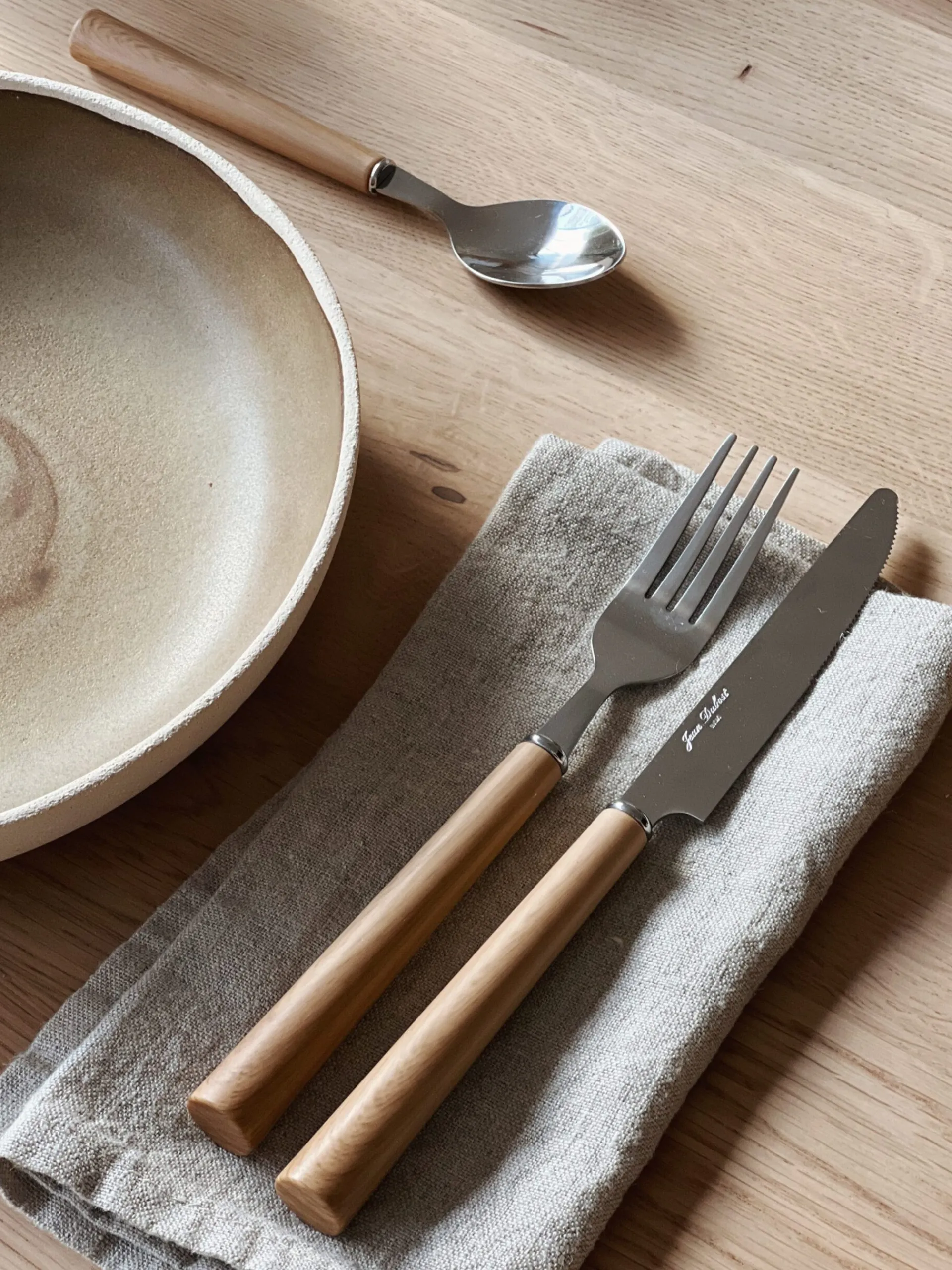 Sélection M Set de couverts façon bois New