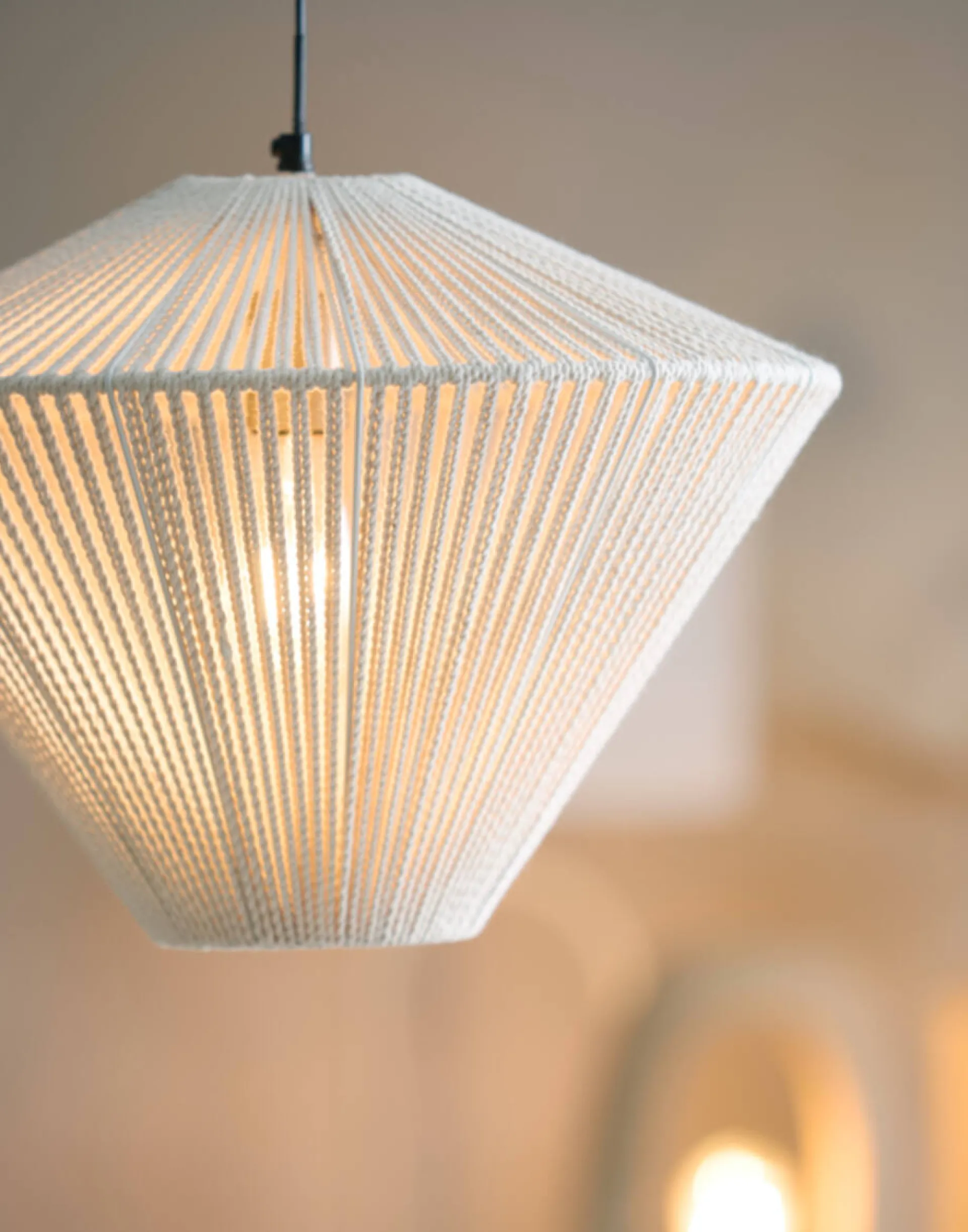 Sélection M Suspension en corde crème Hot