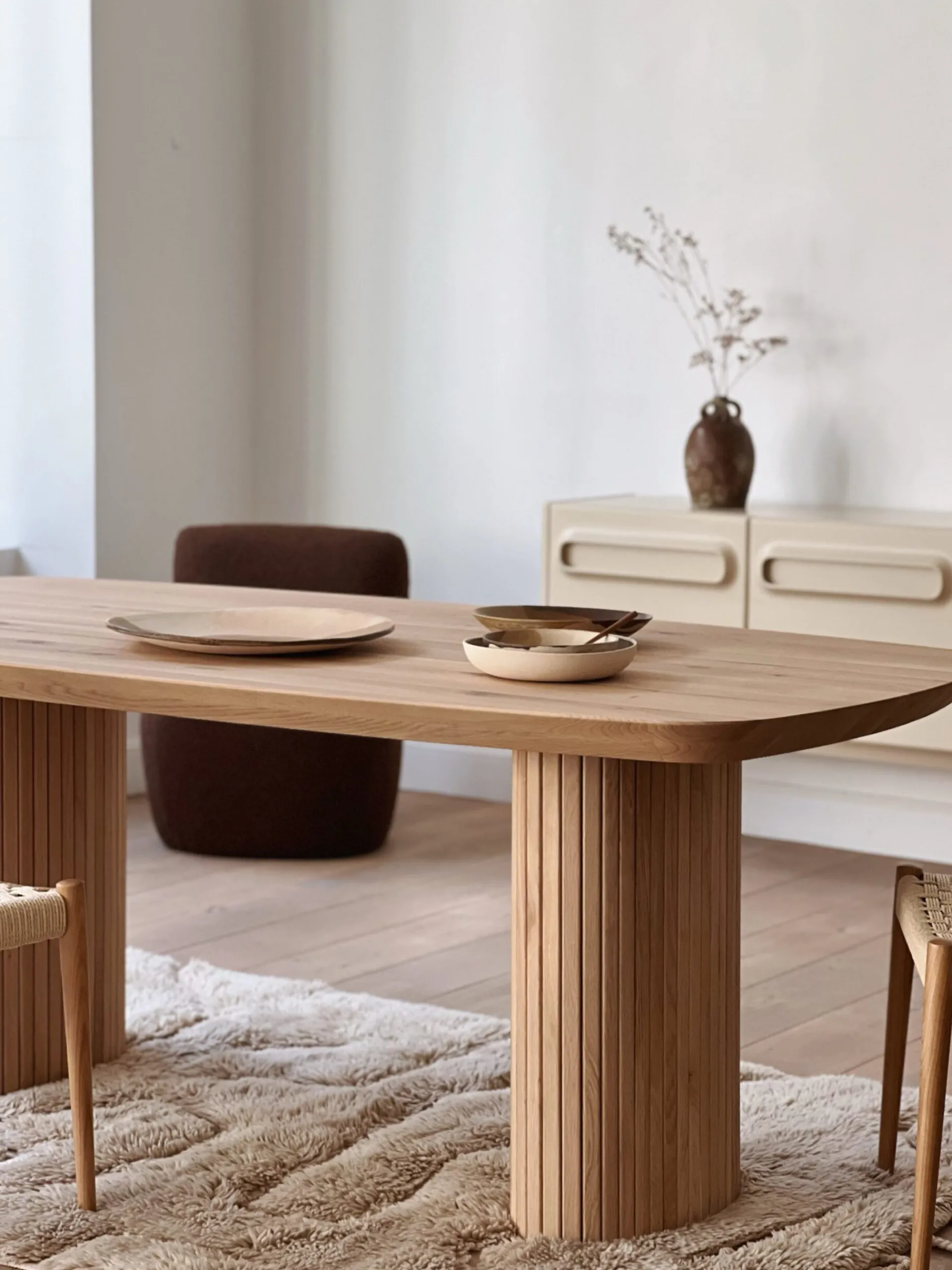 Sélection M Table à manger moderne en chêne massif 200x100cm Clearance