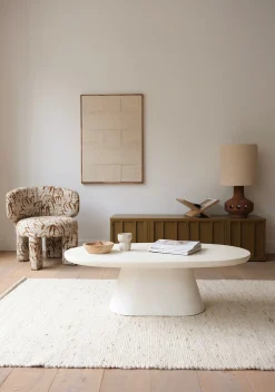 Sélection M Table basse ciment blanc Sale